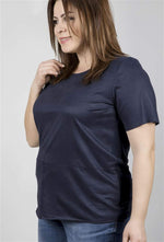 Angelino Front Size Suede Back Size Knitted Viscose T-Shirt