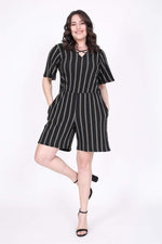 Angelino Front Cross Detailed Short Jumpsuit
