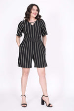 Angelino Front Cross Detailed Short Jumpsuit