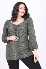 Angelino Tie Front Princess Sleeve Blouse