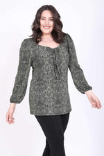 Angelino Tie Front Princess Sleeve Blouse