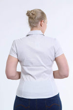 Angelino Gathered Front Short Sleeve Shirt