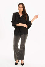 Angelino Frilly Front Ruffle Sleeve Blouse