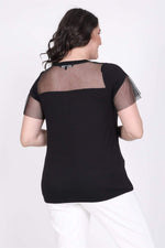 Angelino Front And Arms T-Shirt With Tulle Detail