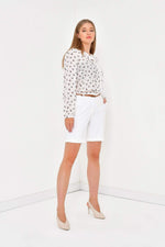 Angelino Belted Shorts With Fold-Down Hem