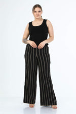 Angelino Trousers With Slit Waist Elastic Waist Trousers