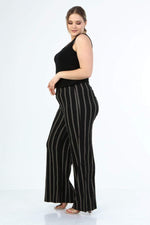 Angelino Trousers With Slit Waist Elastic Waist Trousers