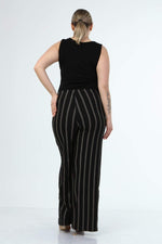 Angelino Trousers With Slit Waist Elastic Waist Trousers