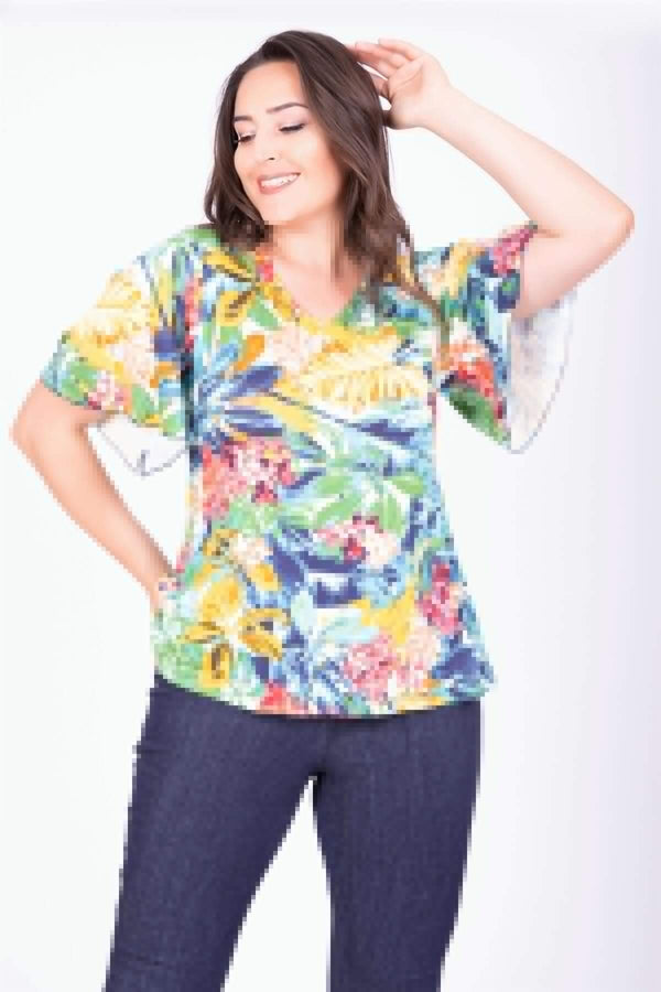 Angelino Cape Sleeve Blouse