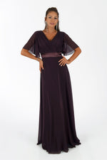 Angelino Pins Long Evening Dress with Chiffon Patient