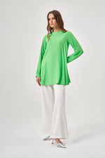 Pleated Green Tunic