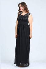 Plus Size Chiffon Sleeveless Long Evening Dress KL4009