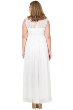 Plus Size Chiffon Sleeveless Long Evening Dress KL4009