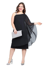 Plus Size Chiffon One Side Strappy Dress KL6060K