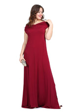 Large Size Gentle And Elegant Kiss Collar Evening Dress KL126