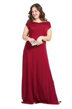 Large Size Gentle And Elegant Kiss Collar Evening Dress KL126