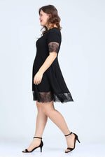 Angelino Young Plus Size Lace Mini Dress kl2235