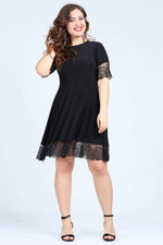 Angelino Young Plus Size Lace Mini Dress kl2235