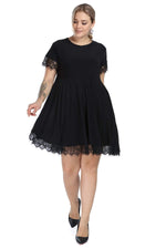 Angelino Young Plus Size Lace Mini Dress kl2235