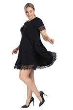 Angelino Young Plus Size Lace Mini Dress kl2235