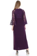 Plus Size Sleeves Long Evening Dress KL8756-20