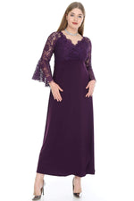 Plus Size Sleeves Long Evening Dress KL8756-20