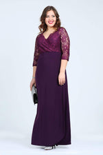 Plus Size Laced Evening Dress KL8756