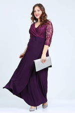 Plus Size Laced Evening Dress KL8756