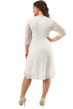 Large Size Lycra Lacy Short Dress KL70088