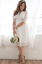 Large Size Lycra Lacy Short Dress KL70088