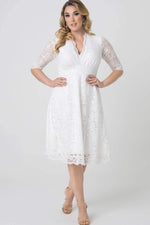 Large Size Lycra Lacy Short Dress KL70088