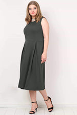 Plus Size Pockets Dress KL777 Khaki