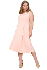 Plus Size Pockets Dress KL777 Powder