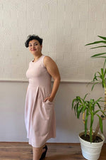 Plus Size Pockets Dress KL777 Powder
