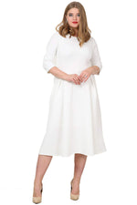 Large Size Pocket Dress White KL778