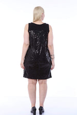 Large Size Sequined Evening Dress KL17090