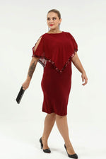 Plus Size Sequined Long Evening Dress KL8022K