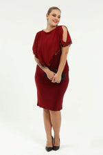 Plus Size Sequined Long Evening Dress KL8022K