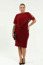 Plus Size Sequined Long Evening Dress KL8022K
