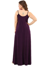 Large Size Sport Pocket Strappy Long Dress DD799