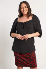 Angelino Princess Sleeve Combed Cotton Blouse