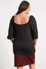 Angelino Princess Sleeve Combed Cotton Blouse