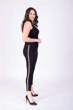 Angelino Push-Up Striped Elastic Waist Trousers