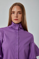 Ruffle Detail Lilac Shirt