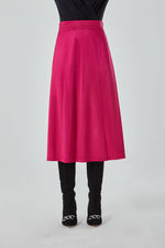 Satin Fuchsia Skirt