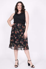 Angelino Chiffon Floral Skirt