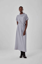 Button Detail Sleeve Ribbed Dress