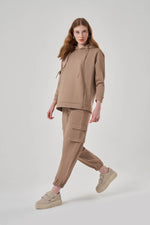 Silvery Zippered Gold Sweatshirt