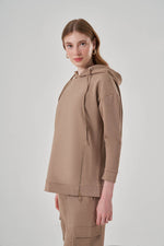 Silvery Zippered Gold Sweatshirt