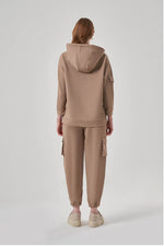 Silvery Zippered Gold Sweatshirt